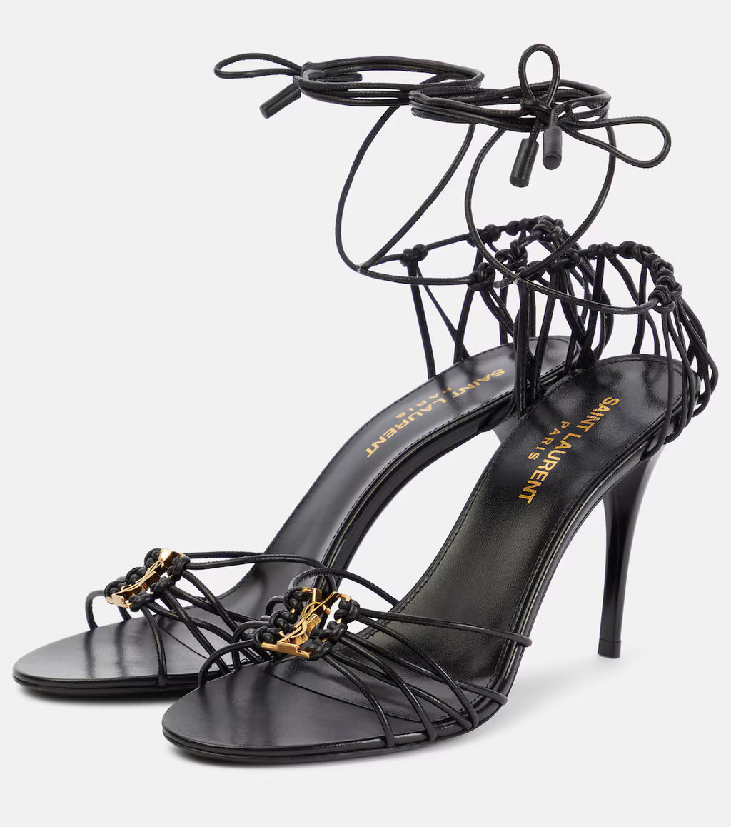 Saint Laurent Babylone 90 leather sandals