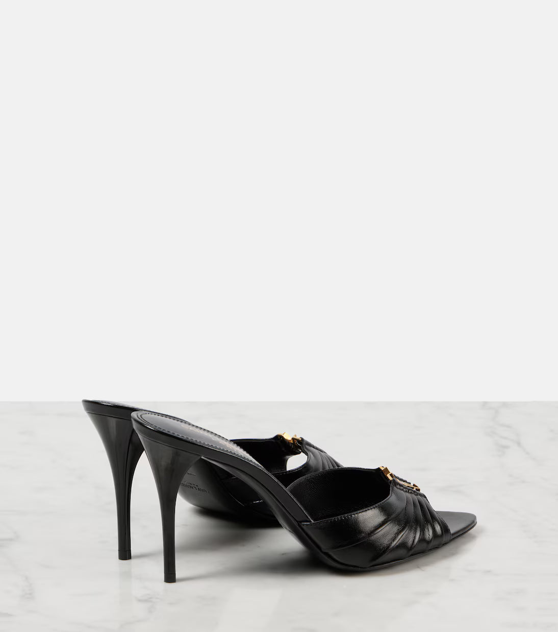 Saint Laurent Babylone 90 leather mules