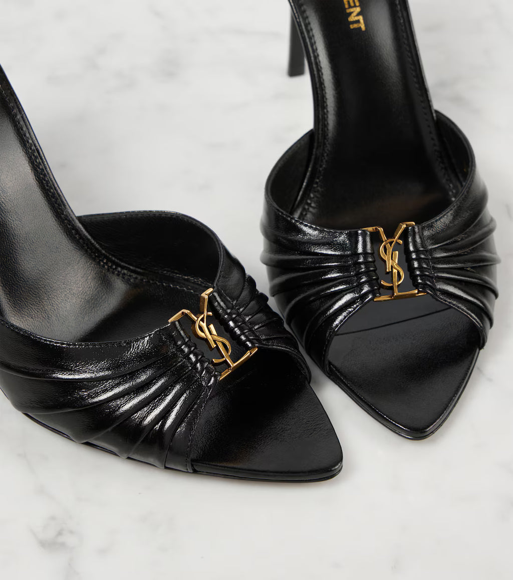 Saint Laurent Babylone 90 leather mules