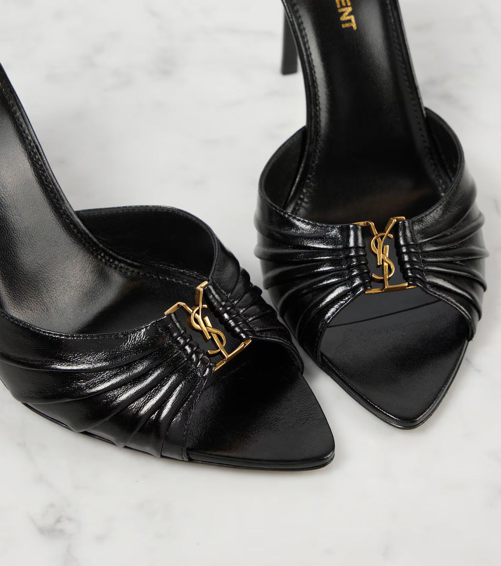 Saint Laurent Babylone 90 leather mules