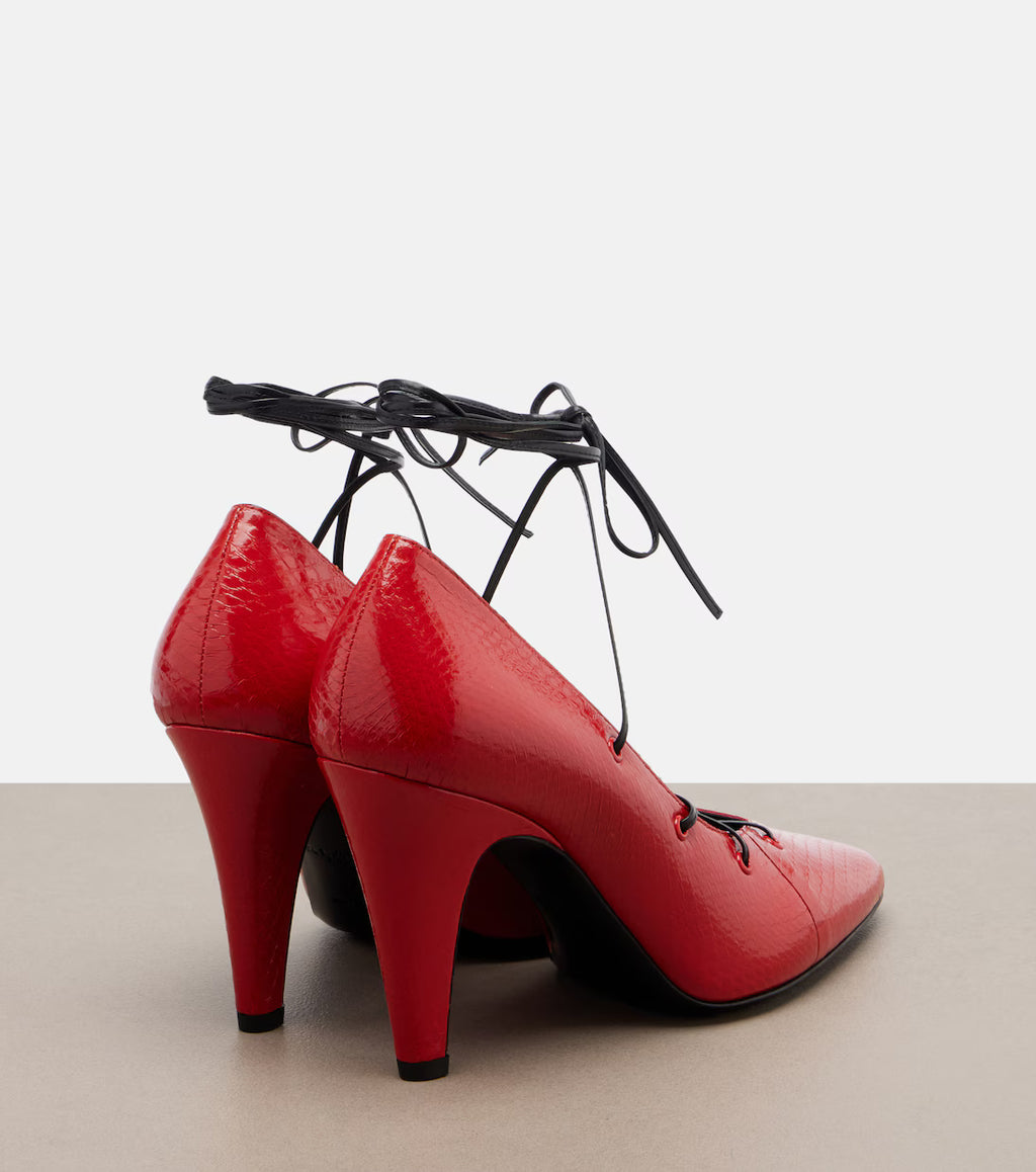 Alaïa Snake-effect leather pumps