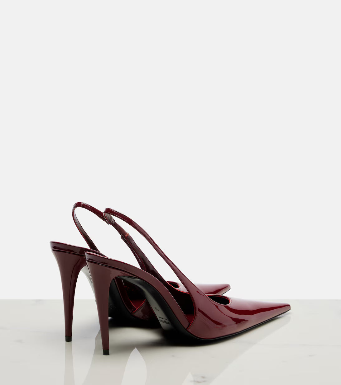 Saint Laurent Guermantes patent leather slingback pumps