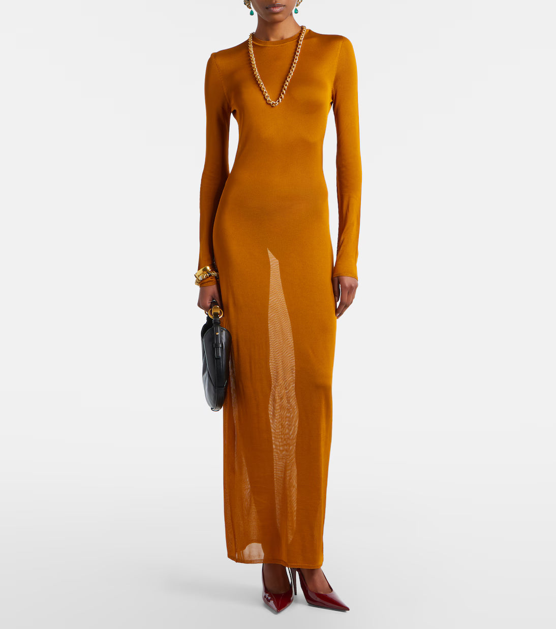 Saint Laurent Guermantes patent leather slingback pumps