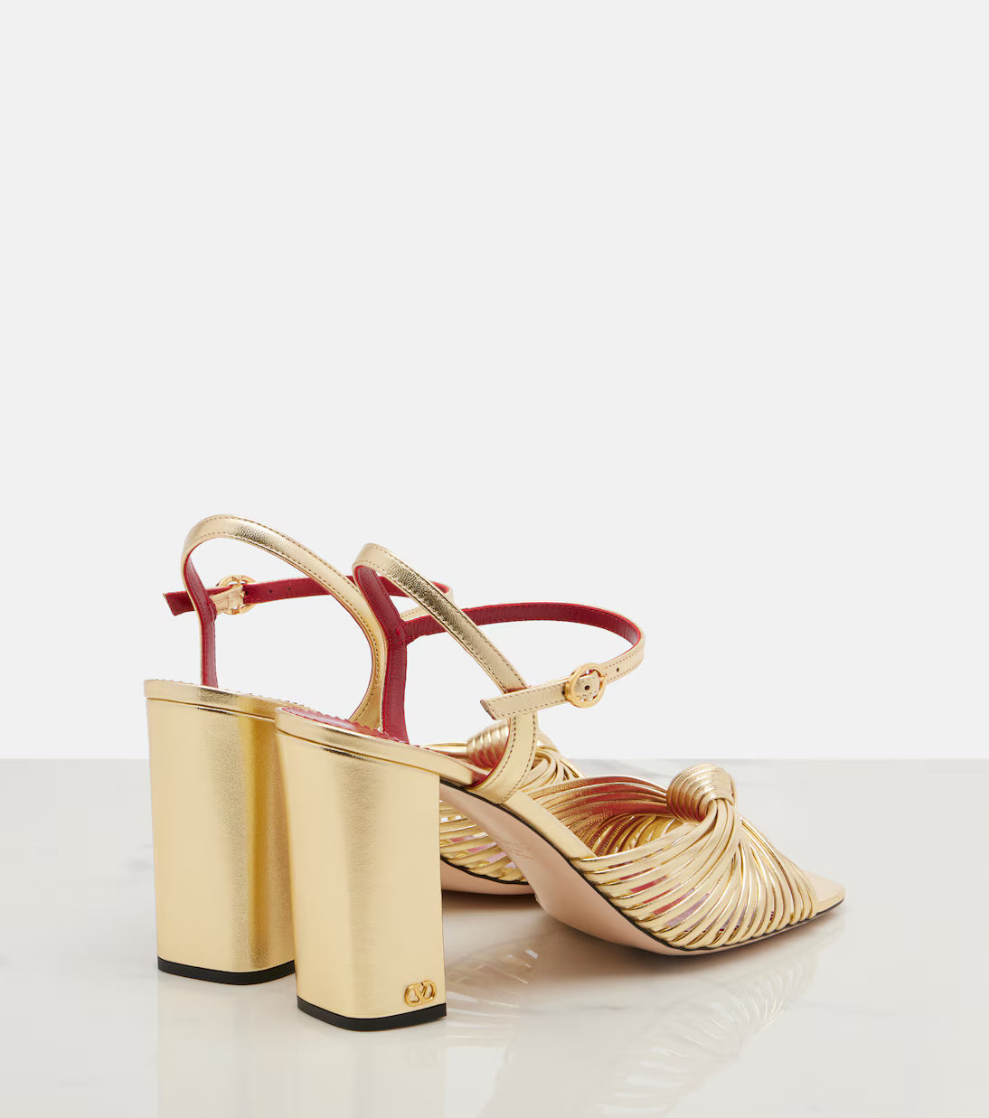 Valentino Garavani Annet metallic leather sandals