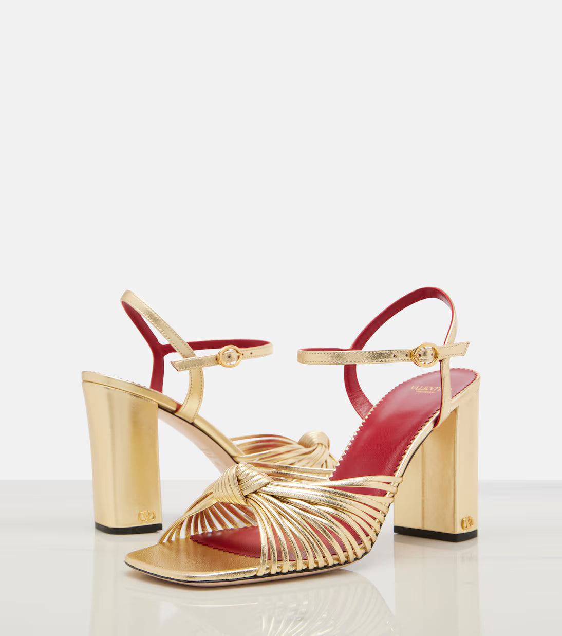 Valentino Garavani Annet metallic leather sandals