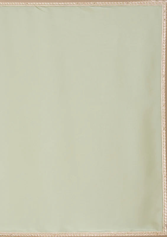 Sea Green Threadwork Georgette Readymade Salwar Suit