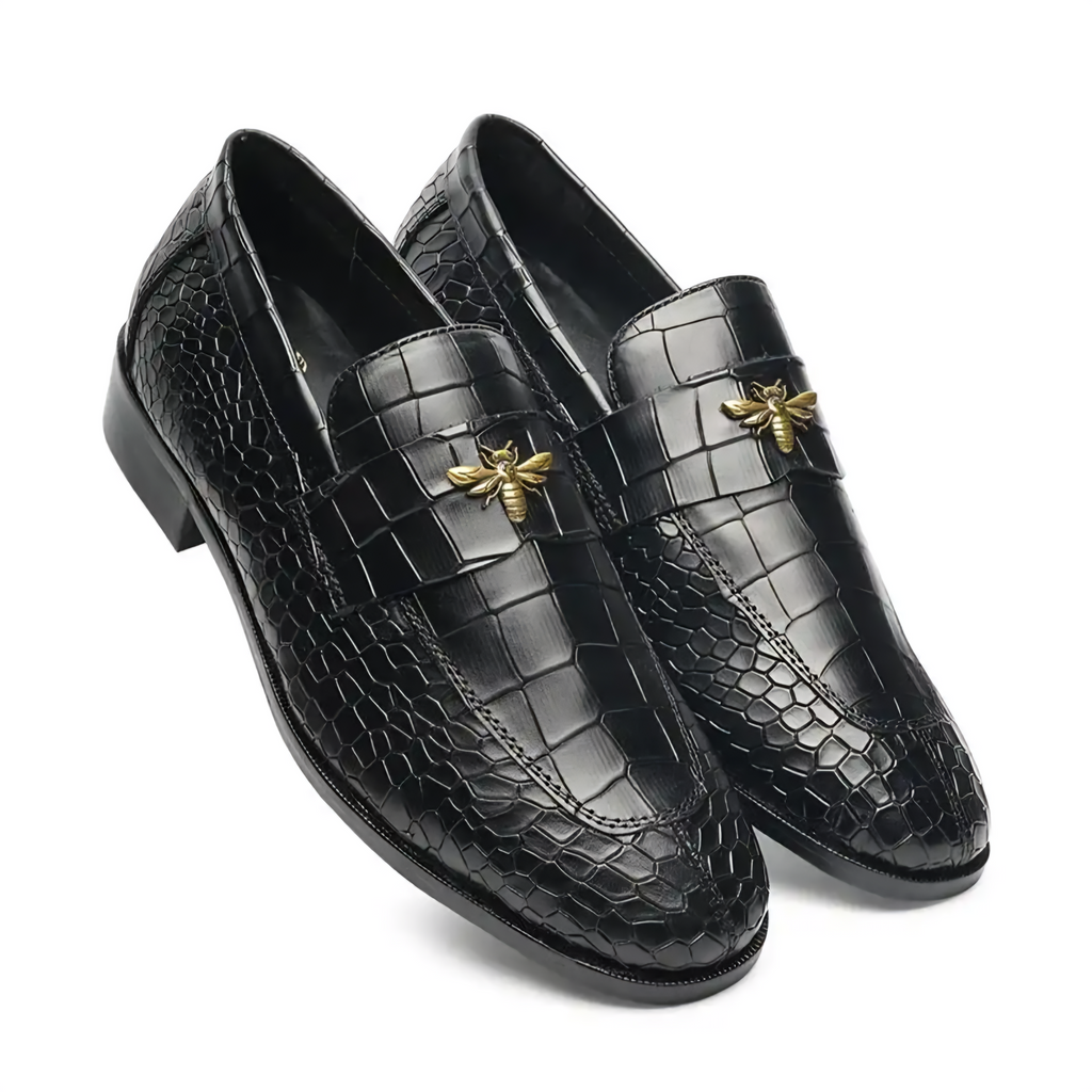 RoyalSole Men Textured Tunit Cherry Loafer Wooden Sole