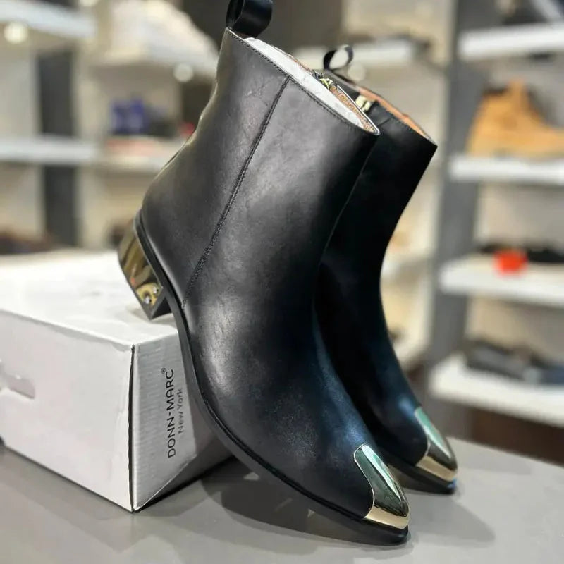 PUNK LEATHER BOOTS EN TOE